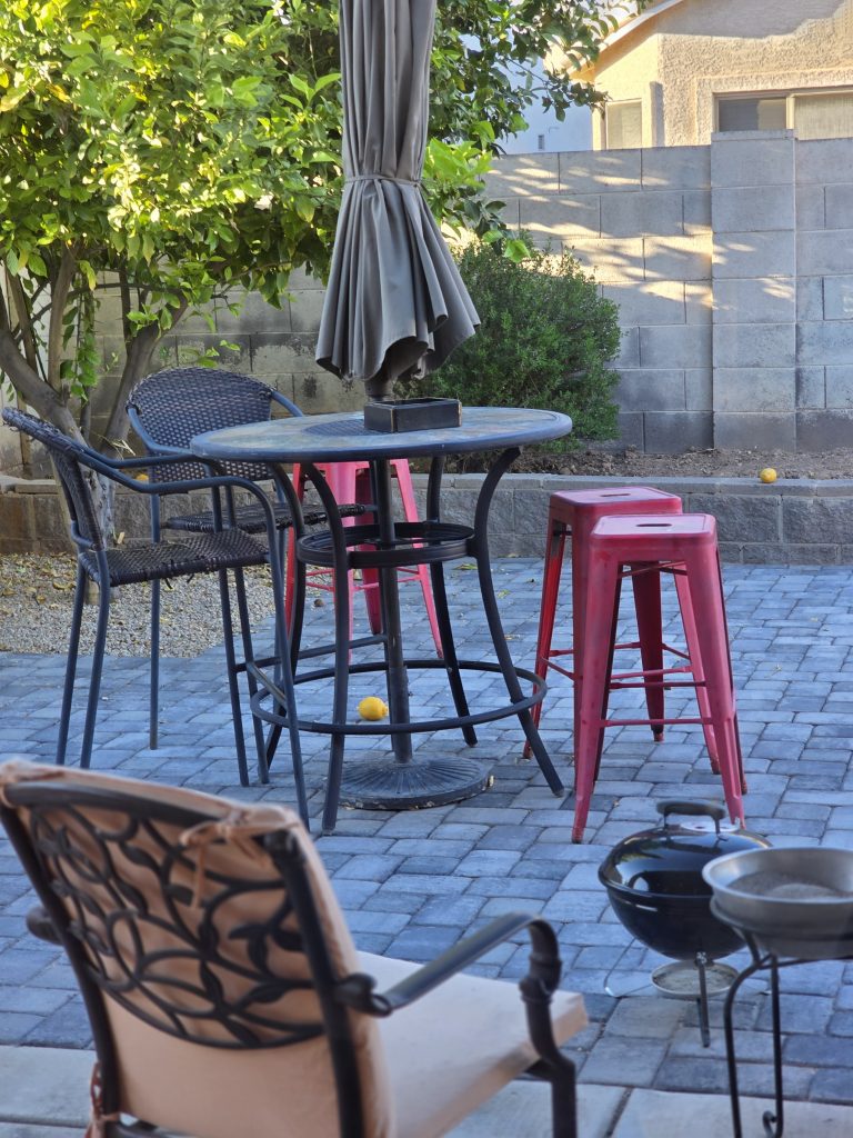 Sober Living Outdoor Patio Area, Mesa, AZ